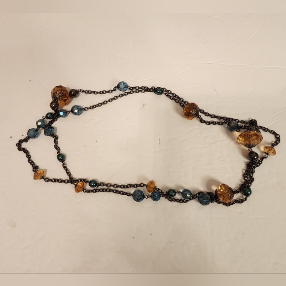 Treska Multi-Layer Beaded Asymmetrical Necklace - Picture 3 of 3
